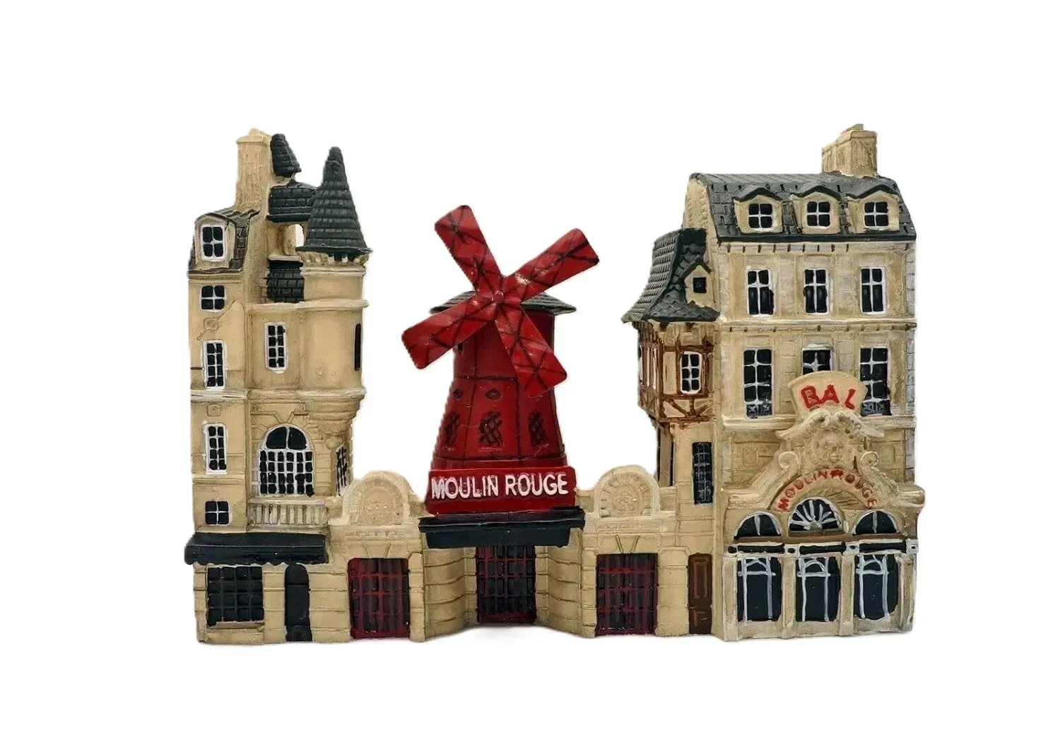 J Carlton by Gault miniature of the Moulin Rouge between two Paris buildings